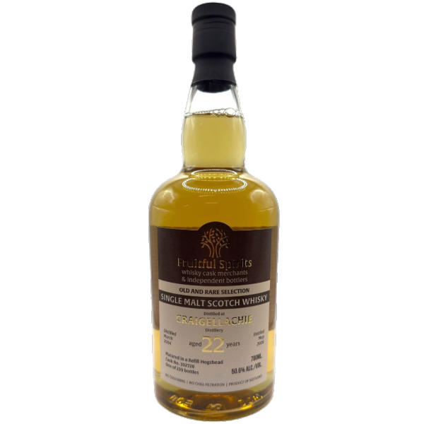 FRUITFUL SPIRITS CRAIGELLACHIE 22 YEAR 700ML