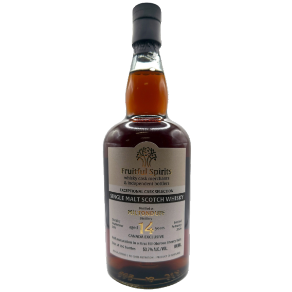 FRUITFUL SPIRITS MILTONDUFF 14 YEAR CANADA EXCLUSIVE 700ML