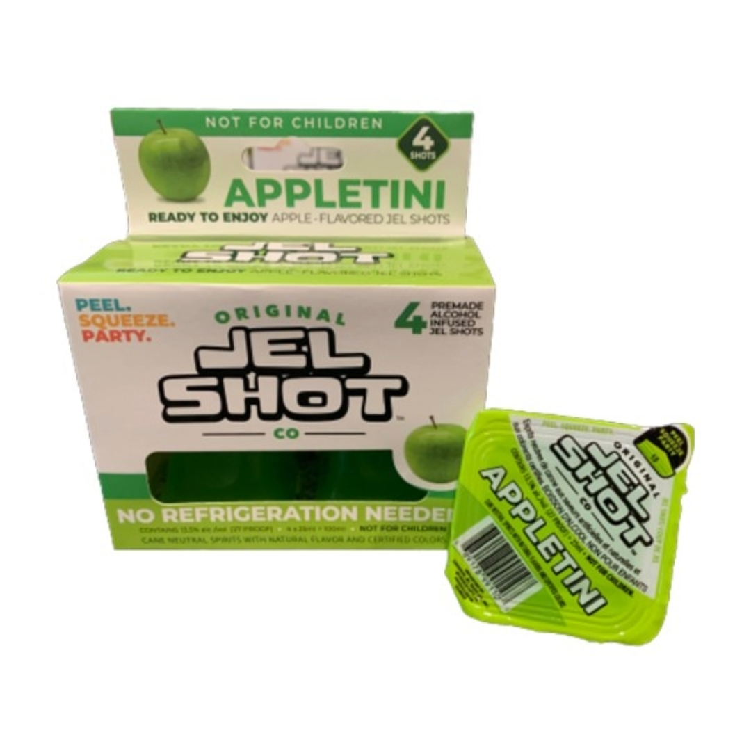 JEL SHOTS APPLE 4 PACK 100ML