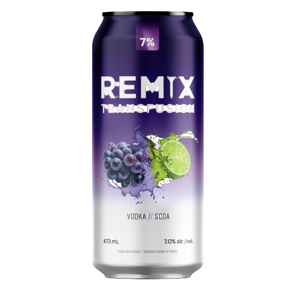 REMIX 7% TRANSFUSION VODKA SODA 473ML