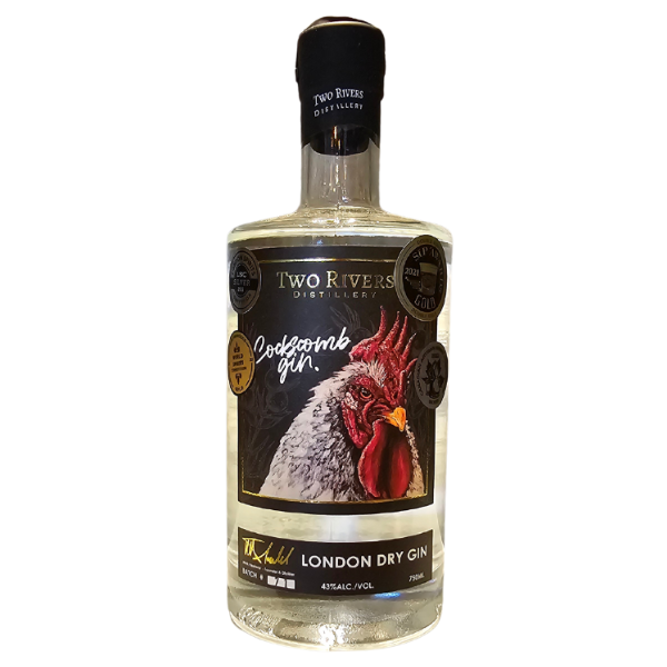 TWO RIVER COCKSCOMB LONDON DRY GIN 750ML