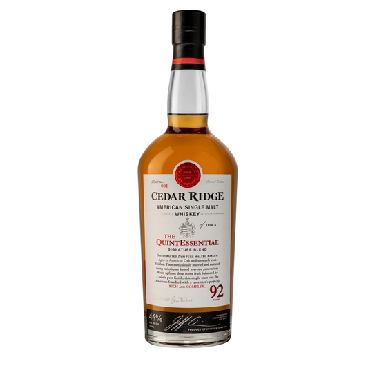 CEDAR RIDGE QUINTESSENTIAL SINGLE MALT 750ML