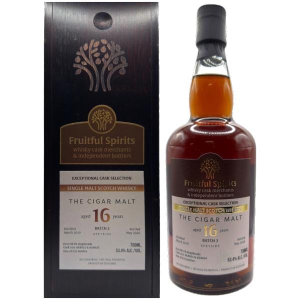 FRUITFUL SPIRITS CIGAR MALT 16 YEAR BATCH 3 700ML