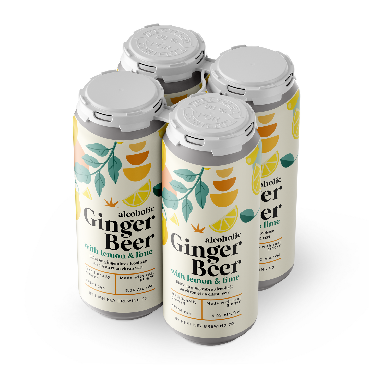 HIGH KEY GINGER BEER LEMON LIME 1892ML